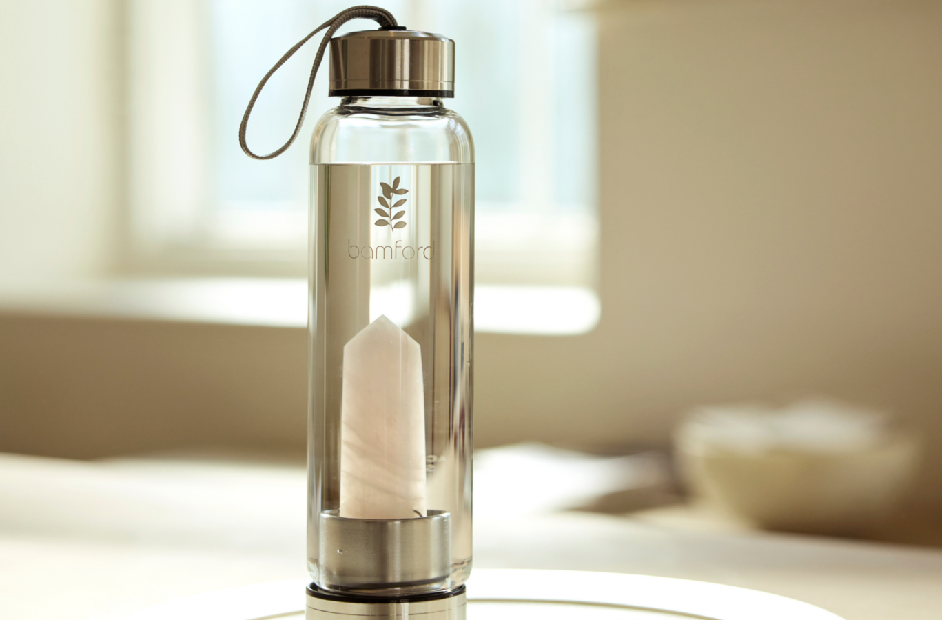 Bamford Rose Quartz Water Bottle